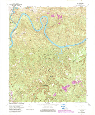 United States Geological Survey Hail, KY (1963, 24000-Scale) digital map