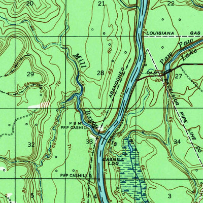 United States Geological Survey Haile, LA (1935, 62500-Scale) digital map