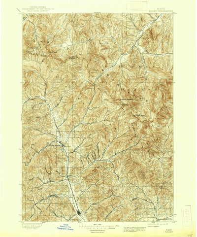 United States Geological Survey Hailey, ID (1897, 125000-Scale) digital map