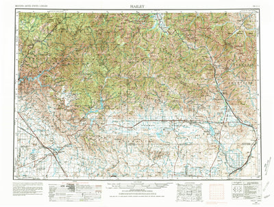 United States Geological Survey Hailey, ID (1955, 250000-Scale) digital map