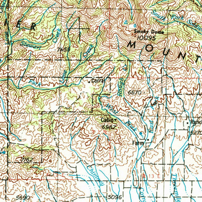 United States Geological Survey Hailey, ID (1955, 250000-Scale) digital map