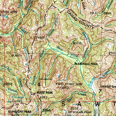 United States Geological Survey Hailey, ID (1955, 250000-Scale) digital map