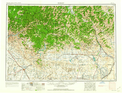 United States Geological Survey Hailey, ID (1962, 250000-Scale) digital map