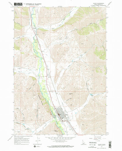 United States Geological Survey Hailey, ID (1967, 24000-Scale) digital map