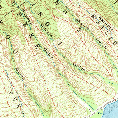 United States Geological Survey Halawa, HI (1968, 24000-Scale) digital map