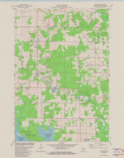 United States Geological Survey Halder, WI (1981, 24000-Scale) digital map