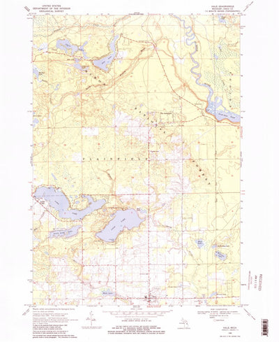 United States Geological Survey Hale, MI (1968, 24000-Scale) digital map