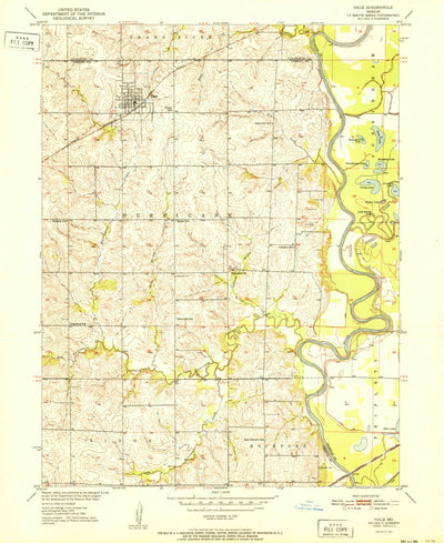 United States Geological Survey Hale, MO (1951, 24000-Scale) digital map