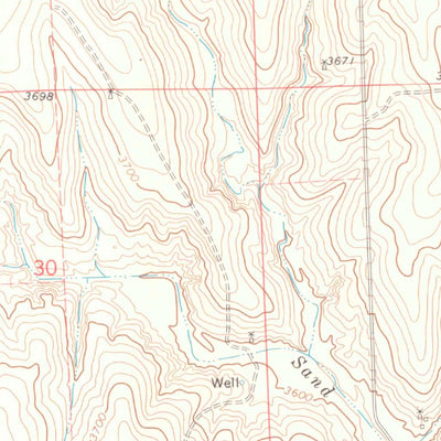 United States Geological Survey Hale Ponds, CO-KS (1971, 24000-Scale) digital map