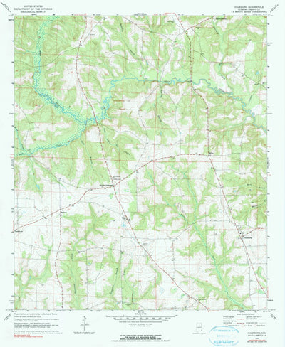 United States Geological Survey Haleburg, AL (1970, 24000-Scale) digital map