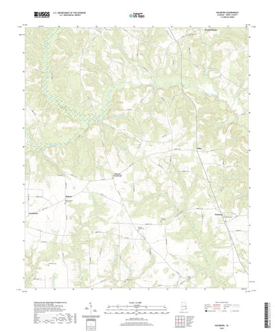United States Geological Survey Haleburg, AL (2020, 24000-Scale) digital map