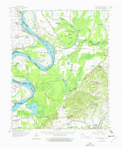United States Geological Survey Hales Point, TN-AR (1961, 62500-Scale) digital map