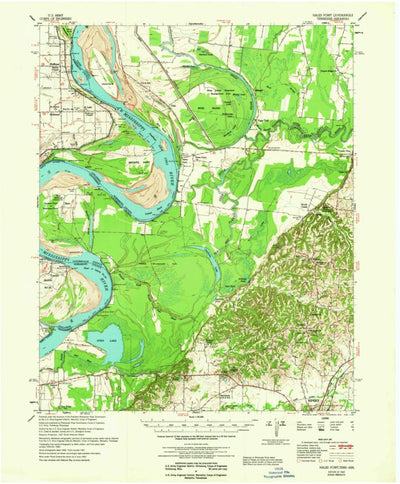 United States Geological Survey Hales Point, TN-AR (1962, 62500-Scale) digital map