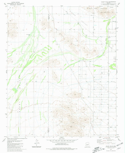United States Geological Survey Haley Hills, AZ (1981, 24000-Scale) digital map