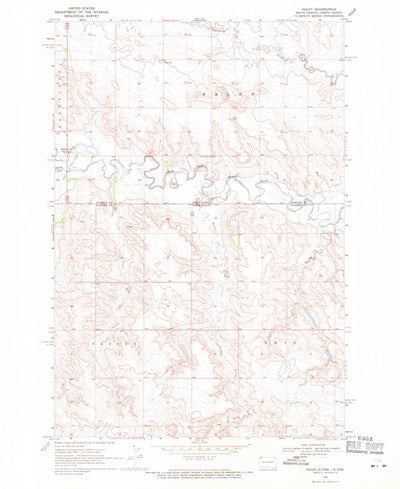 United States Geological Survey Haley, ND-SD (1968, 24000-Scale) digital map