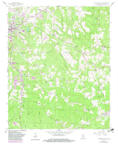 United States Geological Survey Haleyville East, AL (1958, 24000-Scale) digital map