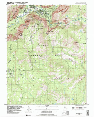 United States Geological Survey Half Dome, CA (1997, 24000-Scale) digital map