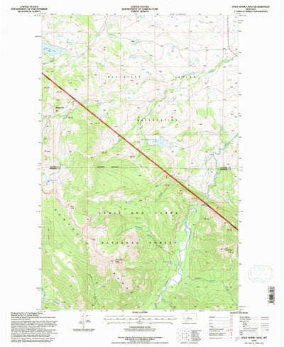 United States Geological Survey Half Dome Crag, MT (1995, 24000-Scale) digital map
