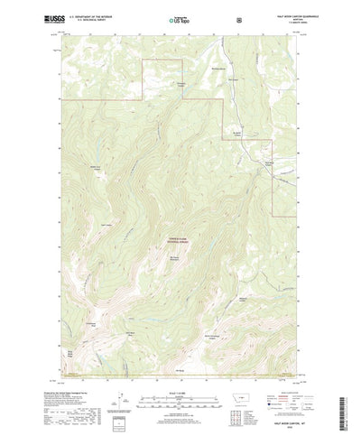 United States Geological Survey Half Moon Canyon, MT (2020, 24000-Scale) digital map
