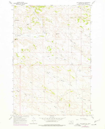 United States Geological Survey Half Moon Hill, MT (1967, 24000-Scale) digital map