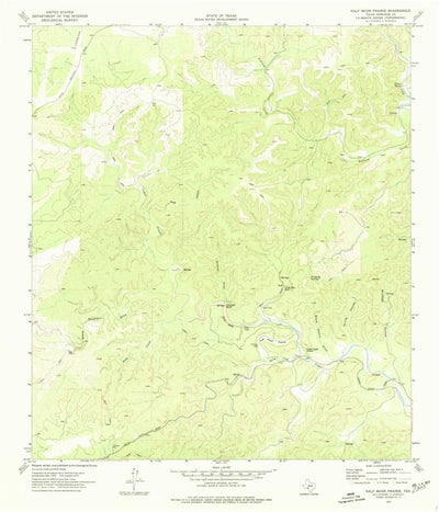 United States Geological Survey Half Moon Prairie, TX (1974, 24000-Scale) digital map