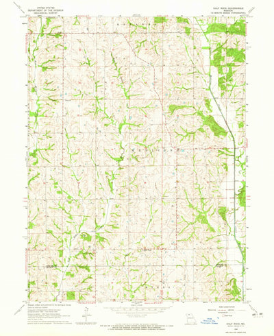 United States Geological Survey Half Rock, MO (1964, 24000-Scale) digital map