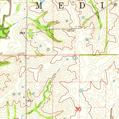 United States Geological Survey Half Rock, MO (1964, 24000-Scale) digital map