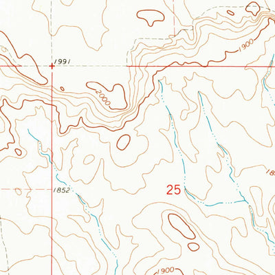 United States Geological Survey Half Timber Butte, ND (1971, 24000-Scale) digital map