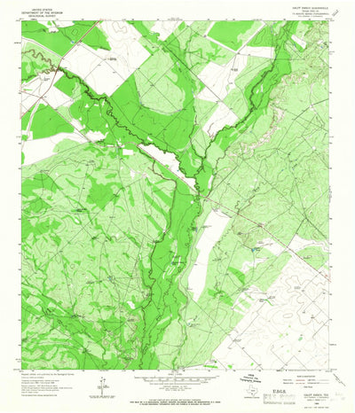 United States Geological Survey Halff Ranch, TX (1964, 24000-Scale) digital map