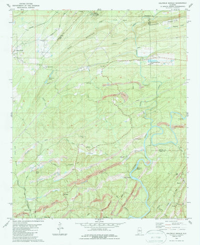 United States Geological Survey Halfmile Shoals, AL (1980, 24000-Scale) digital map