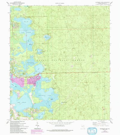 United States Geological Survey Halfmoon Lake, FL (1970, 24000-Scale) digital map