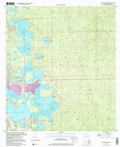 United States Geological Survey Halfmoon Lake, FL (1999, 24000-Scale) digital map