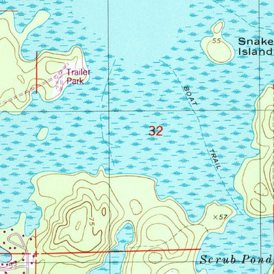United States Geological Survey Halfmoon Lake, FL (1999, 24000-Scale) digital map