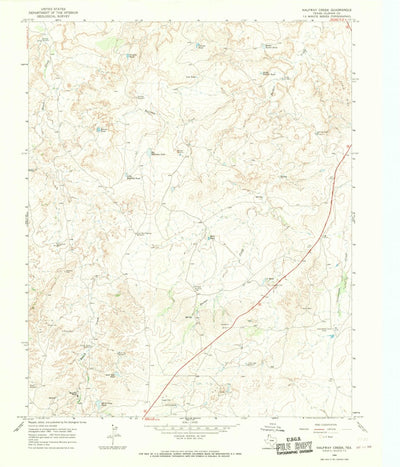 United States Geological Survey Halfway Creek, TX (1966, 24000-Scale) digital map