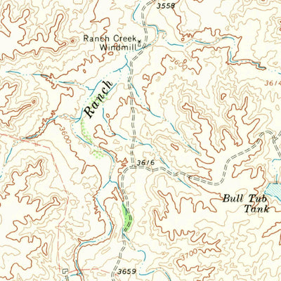 United States Geological Survey Halfway Creek, TX (1966, 24000-Scale) digital map