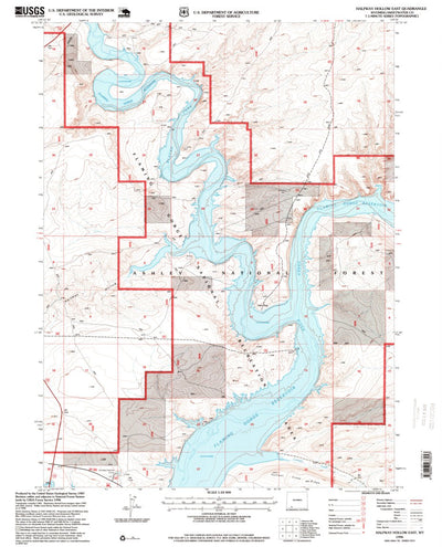 United States Geological Survey Halfway Hollow East, WY (1996, 24000-Scale) digital map