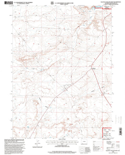 United States Geological Survey Halfway Hollow West, WY (1996, 24000-Scale) digital map