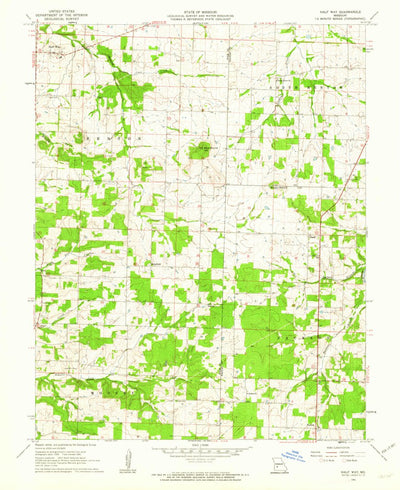 United States Geological Survey Halfway, MO (1961, 24000-Scale) digital map