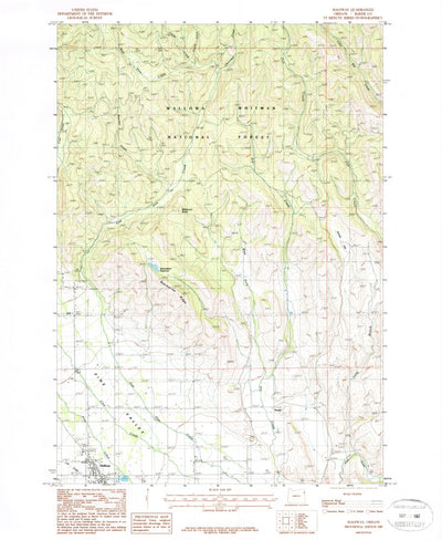 United States Geological Survey Halfway, OR (1987, 24000-Scale) digital map