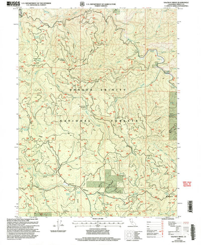 United States Geological Survey Halfway Ridge, CA (1998, 24000-Scale) digital map