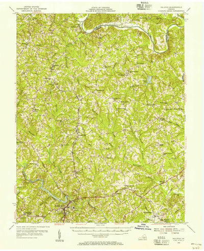 United States Geological Survey Halifax, VA (1954, 62500-Scale) digital map