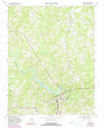 United States Geological Survey Halifax, VA (1968, 24000-Scale) digital map