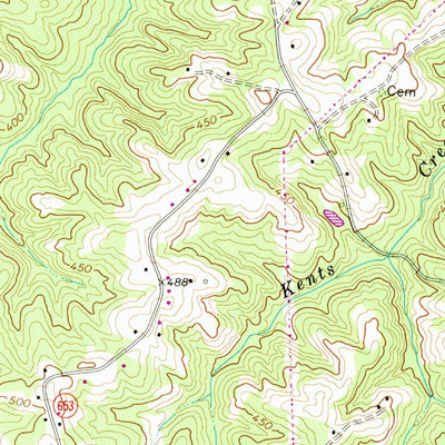 United States Geological Survey Halifax, VA (1968, 24000-Scale) digital map