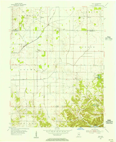 United States Geological Survey Hall, IN (1955, 24000-Scale) digital map