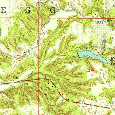 United States Geological Survey Hall, IN (1955, 24000-Scale) digital map