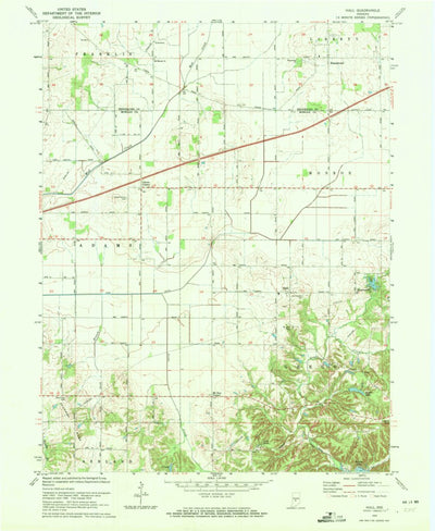 United States Geological Survey Hall, IN (1970, 24000-Scale) digital map