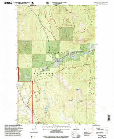 United States Geological Survey Hall Mountain, ID (1996, 24000-Scale) digital map