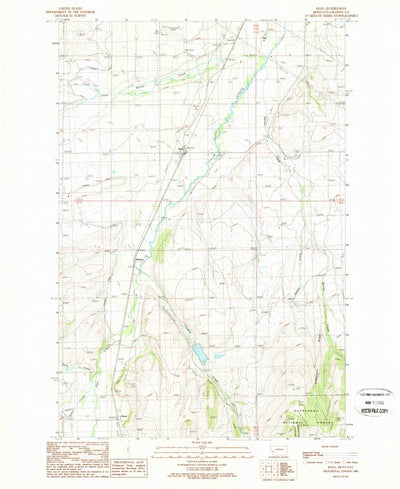 United States Geological Survey Hall, MT (1989, 24000-Scale) digital map