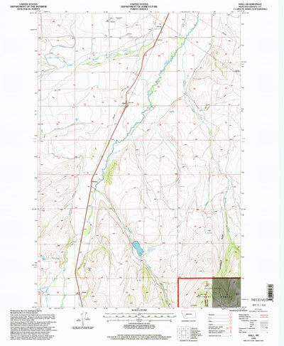 United States Geological Survey Hall, MT (1996, 24000-Scale) digital map