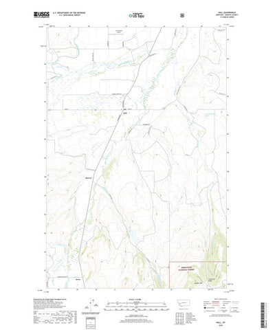United States Geological Survey Hall, MT (2020, 24000-Scale) digital map